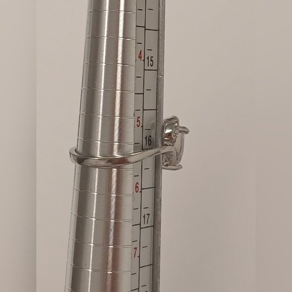 New 18k White Gold Plated Cz Teardrop Ring Size 5.5 Pretty Bird - Picture 7 of 7